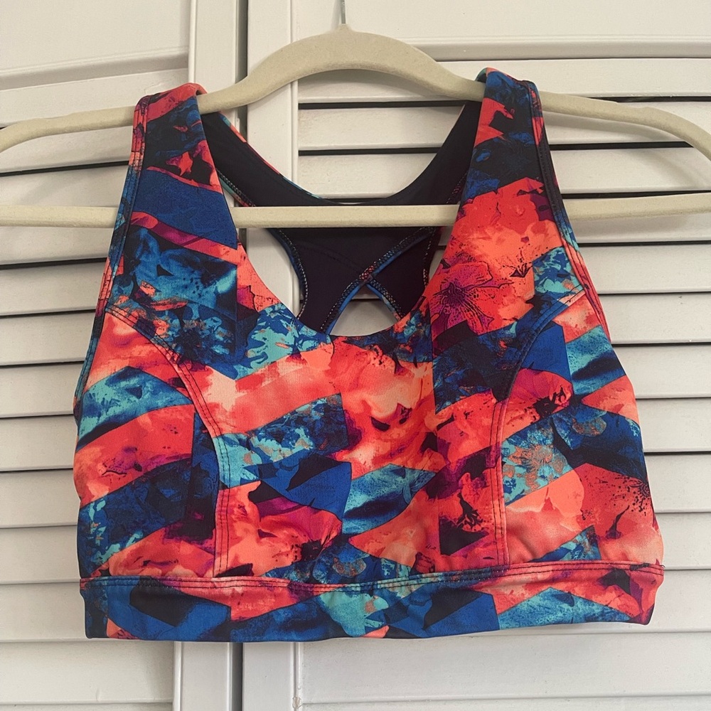 Tek Gear High Impact Sports Bra - Red and Blue